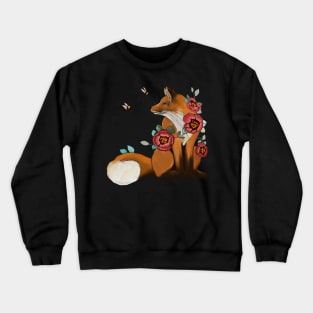 Floral Fox and the Bees Crewneck Sweatshirt